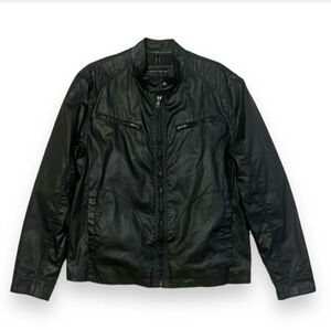 EXPRESS Men’s Black Waxed Cotton Moto Jacket
